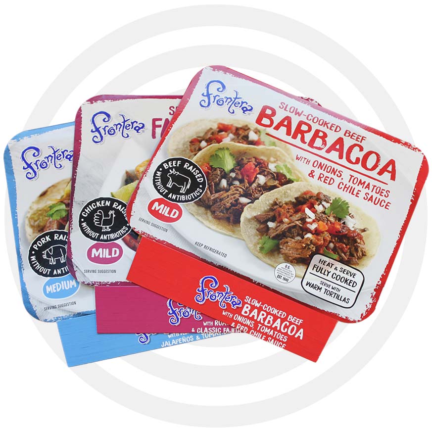 Custom packaging for frozen meals.